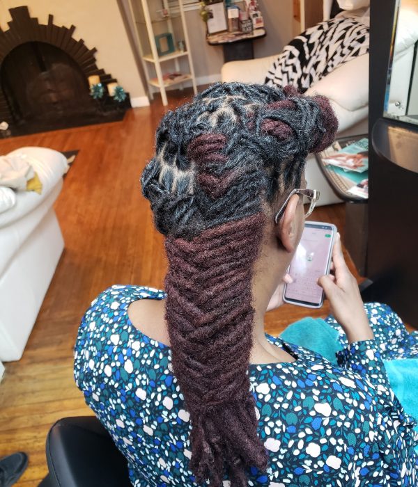 Long loc style with color
